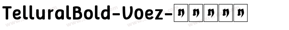 TelluralBold-V0ez字体转换
