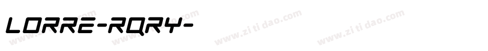 Lorre-rqRy字体转换