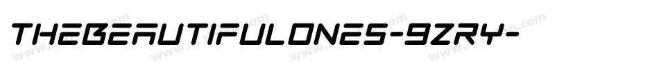 TheBeautifulOnes-9zRy字体转换