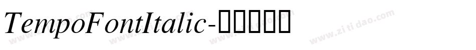 TempoFontItalic字体转换