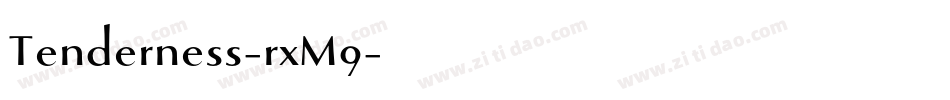 Tenderness-rxM9字体转换