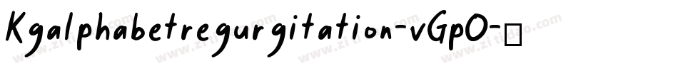 Kgalphabetregurgitation-vGpO字体转换