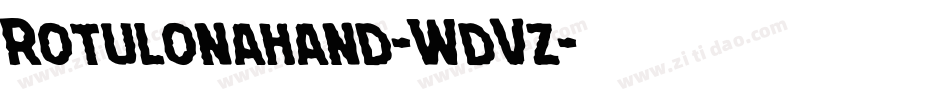 Rotulonahand-WdVz字体转换 Rotulonahand-WdVz字体转换