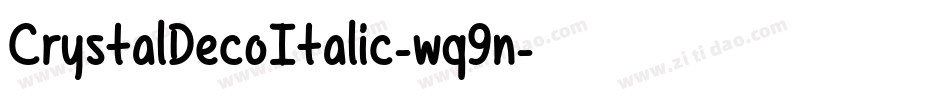 CrystalDecoItalic-wq9n字体转换