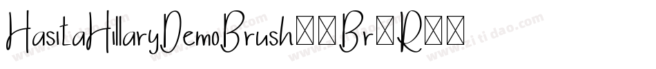 HasitaHillaryDemoBrush-7Br2R字体转换