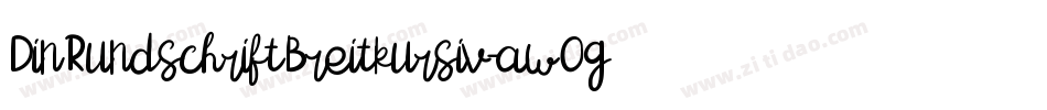 DinRundschriftBreitkursiv-awOg字体转换