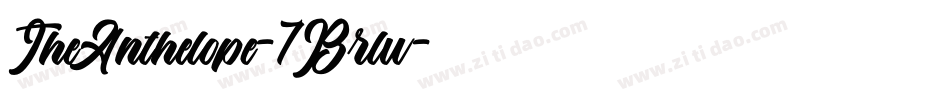 TheAnthelope-7Brlw字体转换 TheAnthelope-7Brlw字体转换