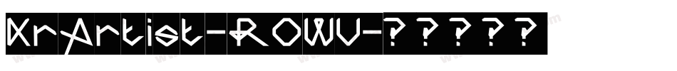 KrArtist-R0WV字体转换