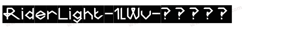 RiderLight-1lWv字体转换