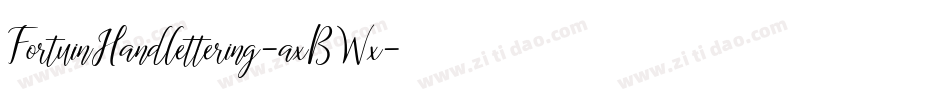 FortuinHandlettering-axBWx字体转换 FortuinHandlettering-axBWx字体转换