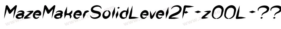 MazeMakerSolidLevel2F-z00L字体转换