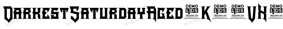 DarkestSaturdayAged-K70VX字体转换