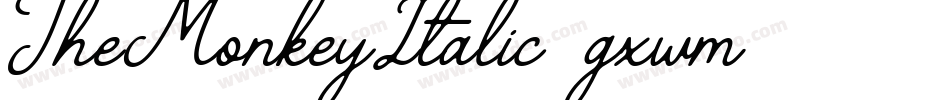 TheMonkeyItalic-gxwm4字体转换