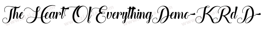 TheHeartOfEverythingDemo-KRdD字体转换 TheHeartOfEverythingDemo-KRdD字体转换