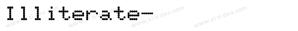 Illiterate字体转换