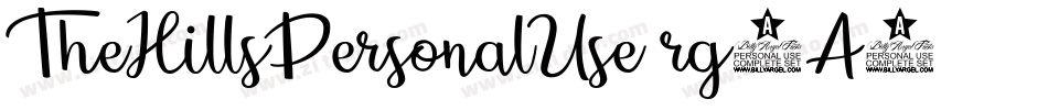TheHillsPersonalUse-rg3A8字体转换