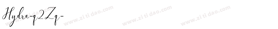 Hydro-q2Zq字体转换
