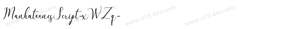 ManhatoonesScript-xWZq字体转换