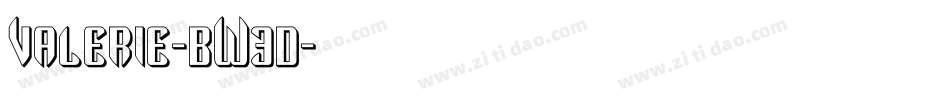 Valerie-BW3d字体转换