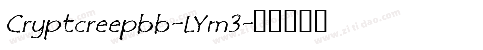 Cryptcreepbb-LYm3字体转换