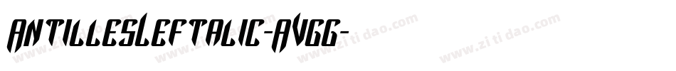 AntillesLeftalic-AVgg字体转换