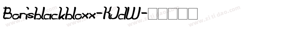 Borisblackbloxx-KJdW字体转换
