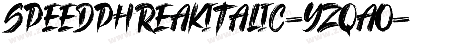 SpeedPhreakItalic-YzqAo字体转换