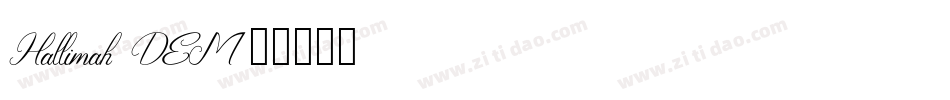 Hallimah_DEM字体转换