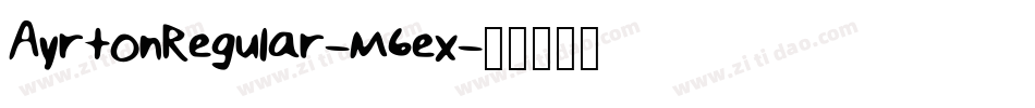 AyrtonRegular-M6ex字体转换