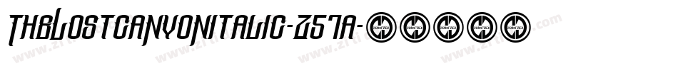 TheLostCanyonItalic-z57a字体转换 TheLostCanyonItalic-z57a字体转换