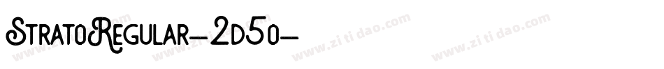 StratoRegular-2d5o字体转换