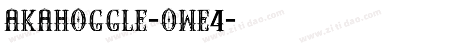 Akahoggle-owE4字体转换