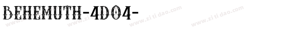 Behemuth-4DO4字体转换