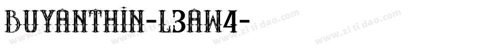 BuyanThin-L3AW4字体转换
