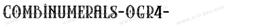 Combinumerals-OGR4字体转换