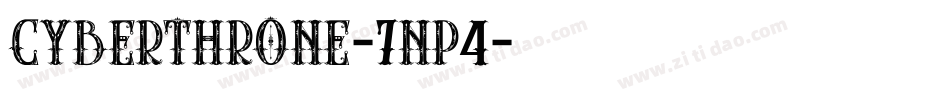 Cyberthrone-7nP4字体转换