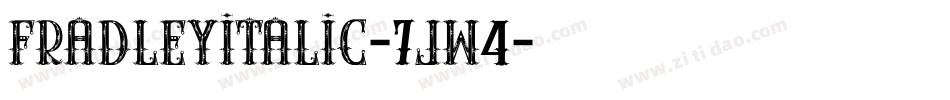 FradleyItalic-7jw4字体转换