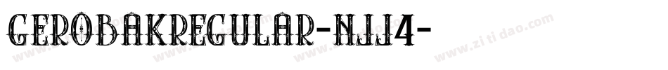 GerobakRegular-njJ4字体转换
