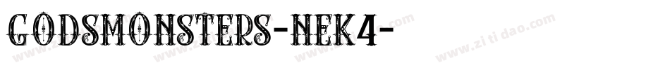 Godsmonsters-nEK4字体转换