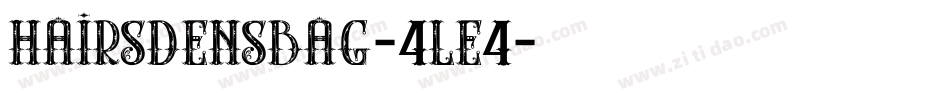 HairsDensBag-4LE4字体转换