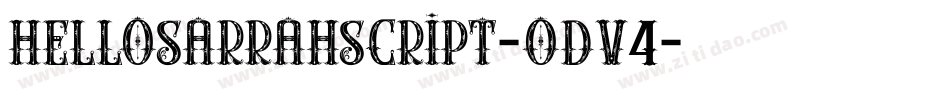 Hellosarrahscript-ODV4字体转换