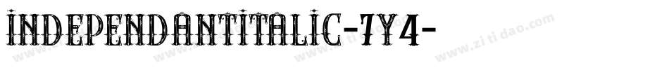 IndependantItalic-7y4字体转换