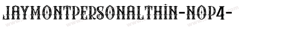 JaymontPersonalThin-nOP4字体转换