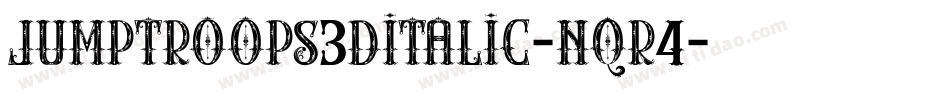 Jumptroops3DItalic-nqR4字体转换