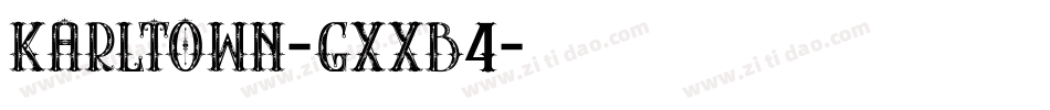Karltown-gxxB4字体转换