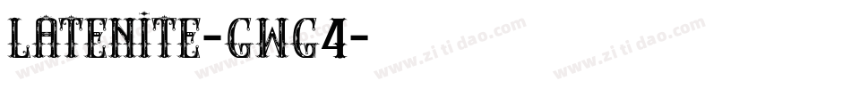 Latenite-gwG4字体转换