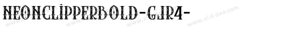 NeonclipperBold-gJR4字体转换