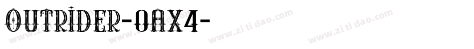 Outrider-0AX4字体转换