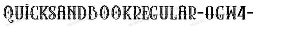 QuicksandbookRegular-0gW4字体转换