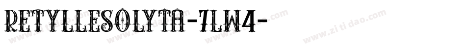 RetylleSolyta-7LW4字体转换